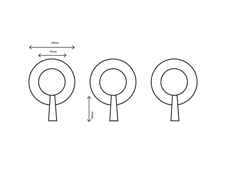 MURO TUA seinään asennettava sekoitushana, 2 sulkuventtiiliä, kromi M1.B34.R.CR