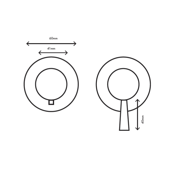 MURO TUA upotettava suihkutermostoventtiili, 1 ulostulo, kromi M1.B31T.R.CR