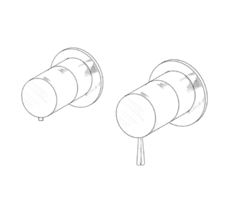 MURO TUA upotettava suihkutermostoventtiili, 1 ulostulo, kromi M1.B31T.R.CR