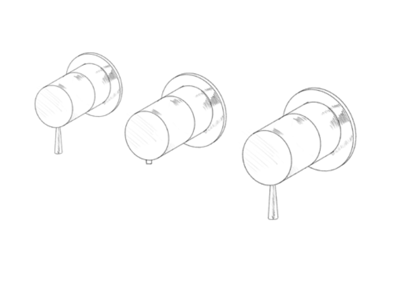 MURO TUA upotettava suihkutermostoventtiili 2 sulkuventtiilillä, kromi M1.B34T.R.CR