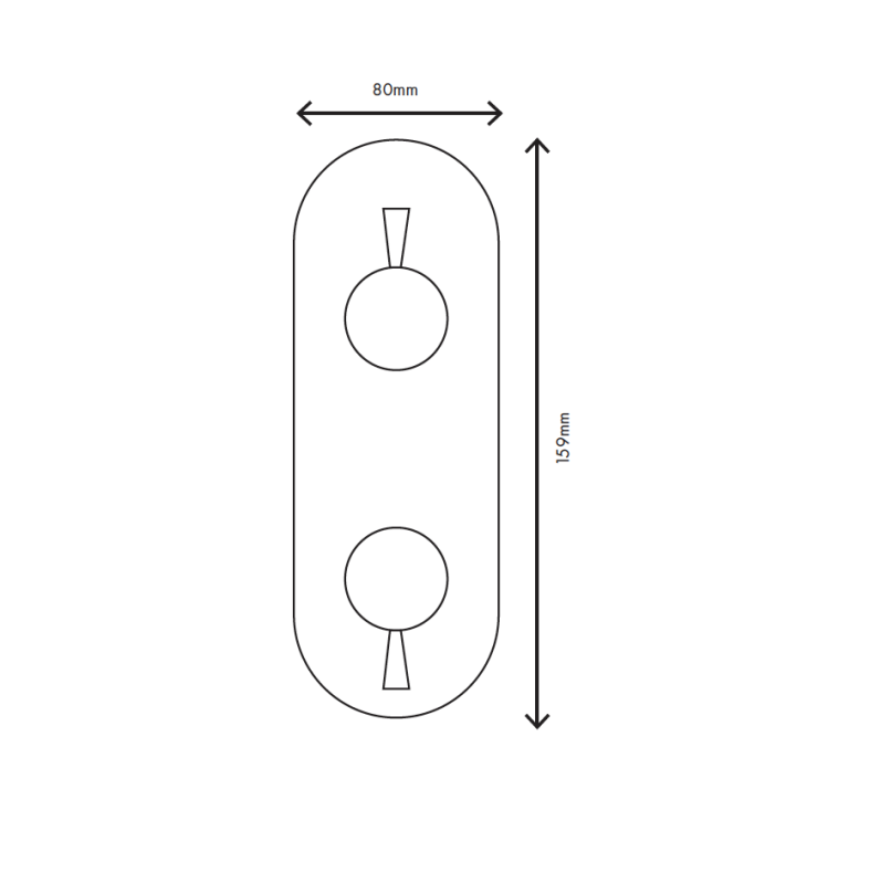 MURO TUA seinään asennettava sekoitushana 3-tie-vaihtimella, kromi M1.B33.S.CR