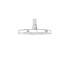 MURO TUA suihkupää 250 mm kromi M1.BA2.M.CR