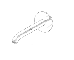 MURO TUA kylpyhuoneen hanan ulostulo kromi M1.CA3.W.15.CR