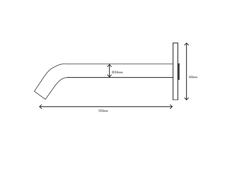 MURO TUA kylpyhuoneen hanan ulostulo kromi M1.CA3.W.15.CR
