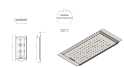Massimo-lisävaruste, sisäkori, musta matta, 183 x 430 x 19 mm