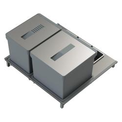 Indux Sort Jätejärjestelmä 2-osainen Käsikäyttöinen ulosvedettävät laatikot 1208972319