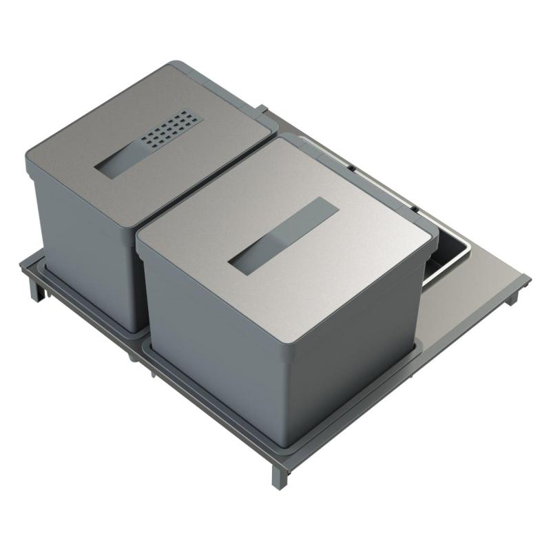 Indux Sort Jätejärjestelmä 2-osainen Käsikäyttöinen ulosvedettävät laatikot 1208972319