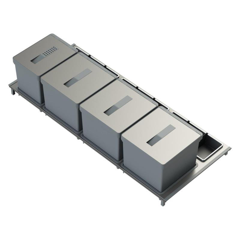 Indux Sort Jätejärjestelmä 4-osainen Käsikäyttöinen ulosvedettävät laatikot 1208972321