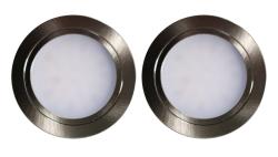 Indux Luma pieni sisäänrakennettu keittiö Multi Tone LED -sarja 2 kohdevaloa ruostumattomasta teräksestä valmistettu 1208972326