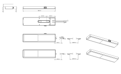 Indux Nivo keittiön rakenne LED-spot 3 W keskuskatkaisimella Musta 1208972331