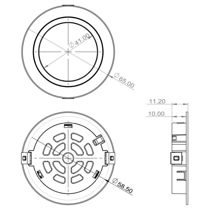 Indux Luma pieni sisäänrakennettu keittiö Multi Tone LED -sarja 4 kohdevaloa Valkoinen 1208972388