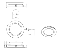 Indux Luma Sisäänrakennettu keittiö Multi Tone LED -sarja 2 kohdevaloa ruostumattomasta teräksestä 1208972400