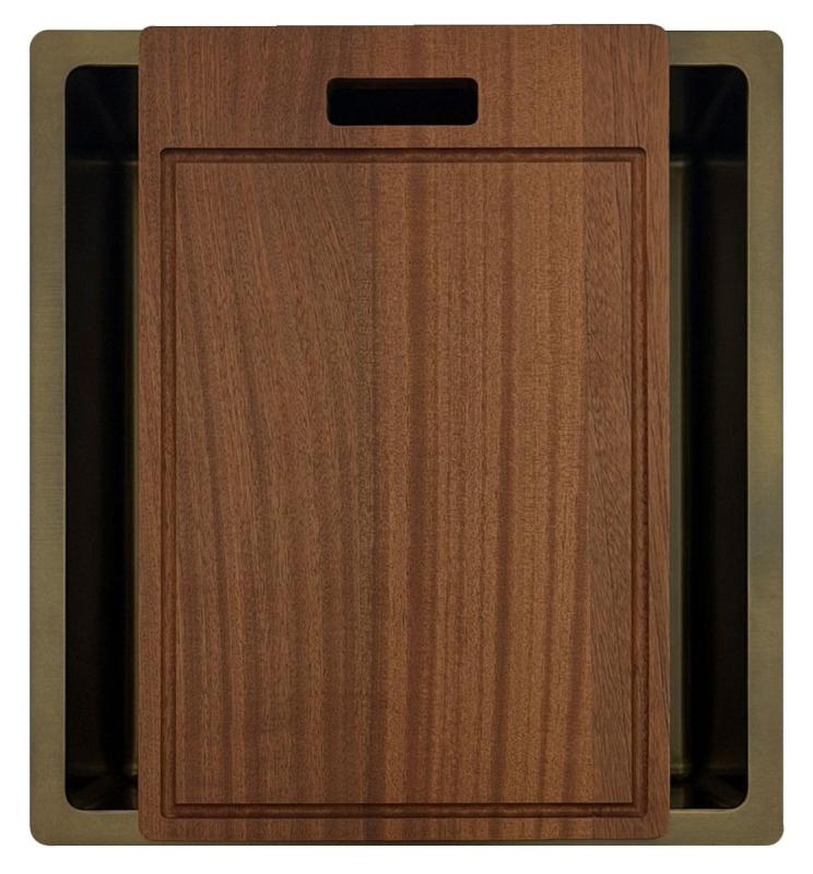 Pure.Sink Luxion PVD Antiikki Pronssinen pesuallas 36x40 cm, alakaappi, tasoasennus ja pinta-asennus  pohjaräkillä PLX3640-64