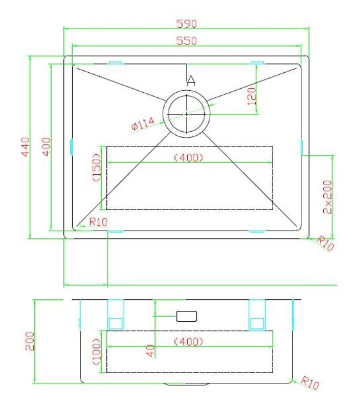 Pure.Sink Luxion PVD Antiikki Pronssinen pesuallas 55x40 cm, alakaappi, tasoasennus ja pinta-asennus  pohjalla PLX5540-64
