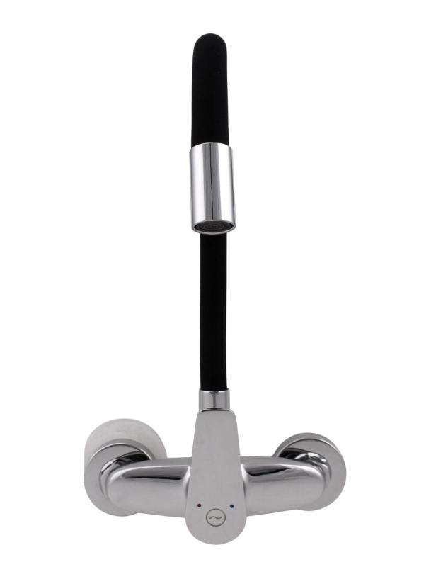 Aquanello Casa Seinäkeittiöhanat Kromi, korkea joustava suutin CR-1301-CS