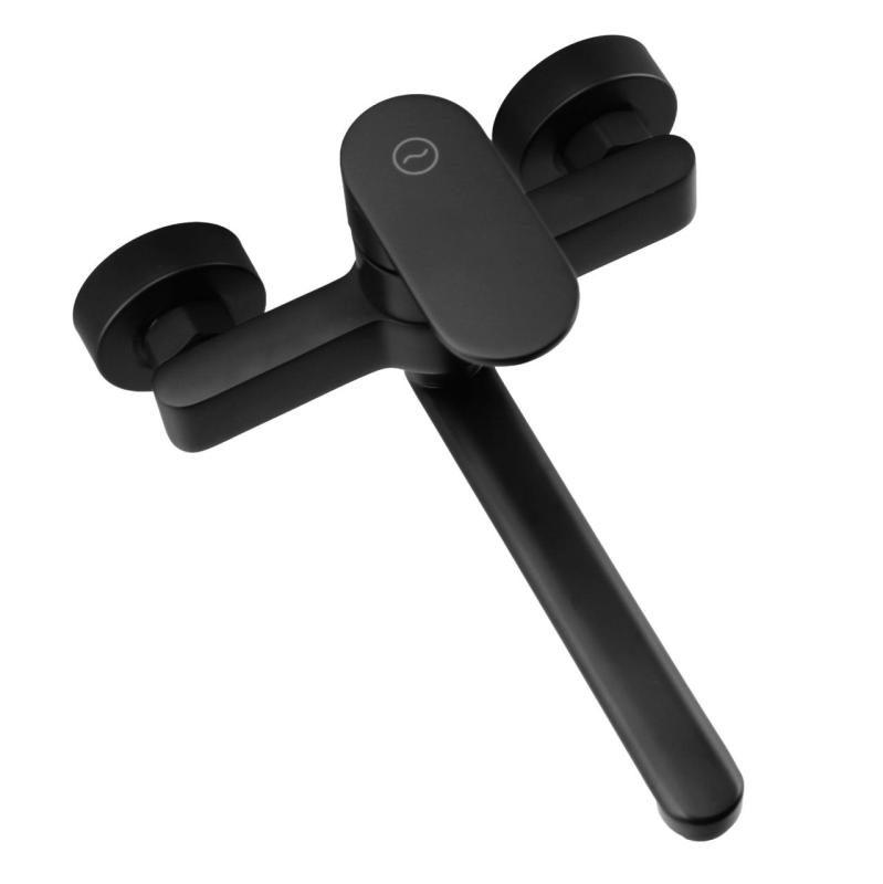 Aquanello Casa Yhden vivun keittiön seinähana, musta, ulostulo 20 cm BL-1420-CS