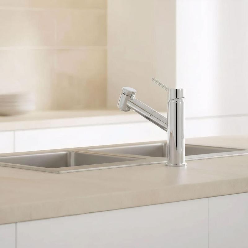 Aquanello Voss Keittiöhanat Kromi, ulosvedettävä suutin ja suihkutoiminto CR-7200-VS