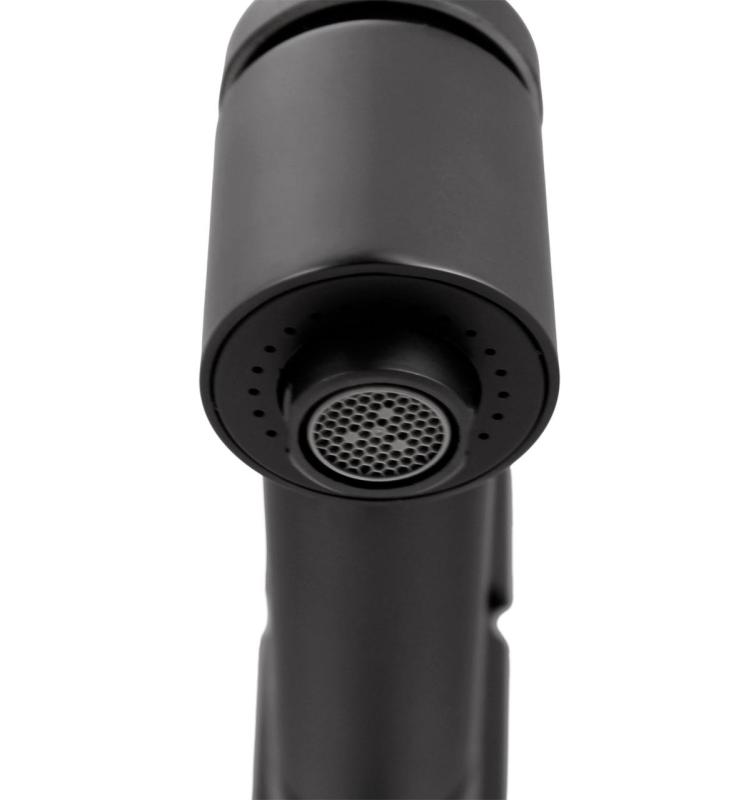 Aquanello Voss Keittiöhanat Musta, ulosvedettävä suutin ja suihkutoiminto BL-7200-VS