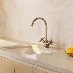 Aquanello Heritage Ascot Klassinen keittiö: Nostalginen keittiöhanan, pronssi, pyöreä suutin BN-4003-HA