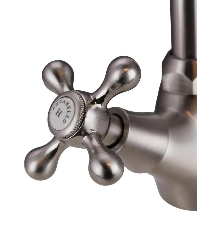 Aquanello Heritage Ascot Klassinen keittiö Nostalginen keittiöhanan ruostumaton teräs NB-4004-HA