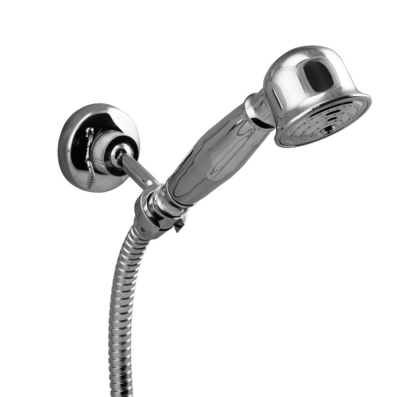 Aquanello Heritage Ascot Klassinen seinäasennettava suihkuhanasarja tähtikahvoilla, kromi, käsisuihku mukaan lukien CR-2002-HA