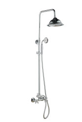 Aquanello Heritage Ascot Klassinen suihkusetti, näkyvä suihkupylväs, kromi CR-2003-HA