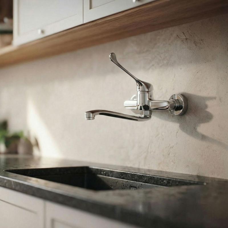 Aquanello Medic Keittiön seinähana pitkällä kahvalla, kromi CR-1005-MD